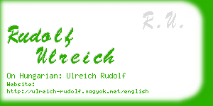 rudolf ulreich business card